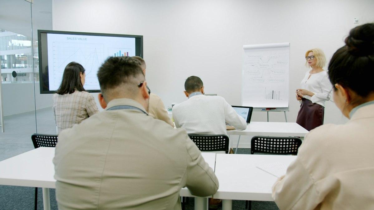 Small group in a training session
